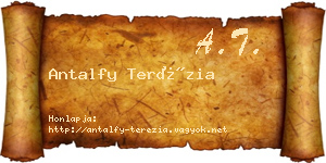 Antalfy Terézia névjegykártya